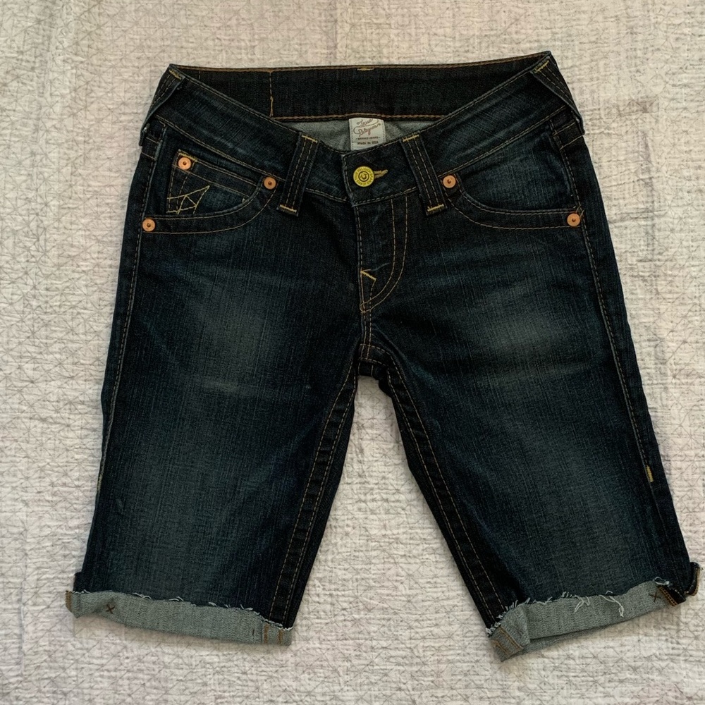 True Religion distressed shorts